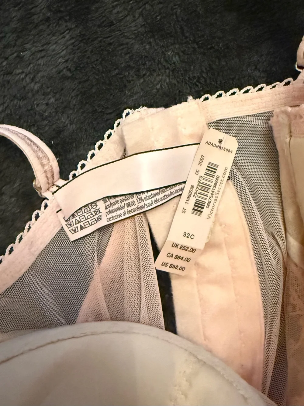 Victoria Secret Lace-Up Bustier Corset in Blush Pink